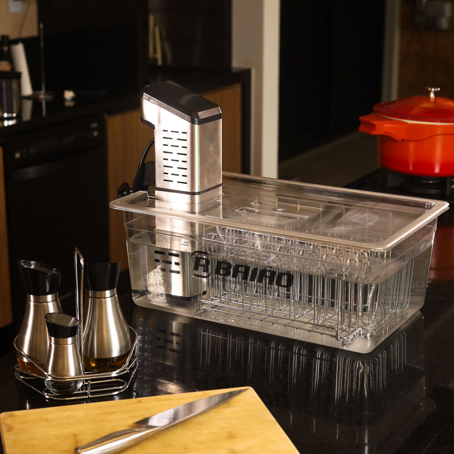 termocirculador sous vide em uso